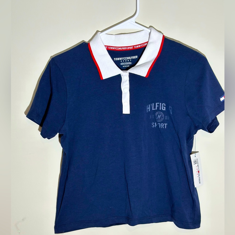 Tommy Hilfiger Crop Polo Top